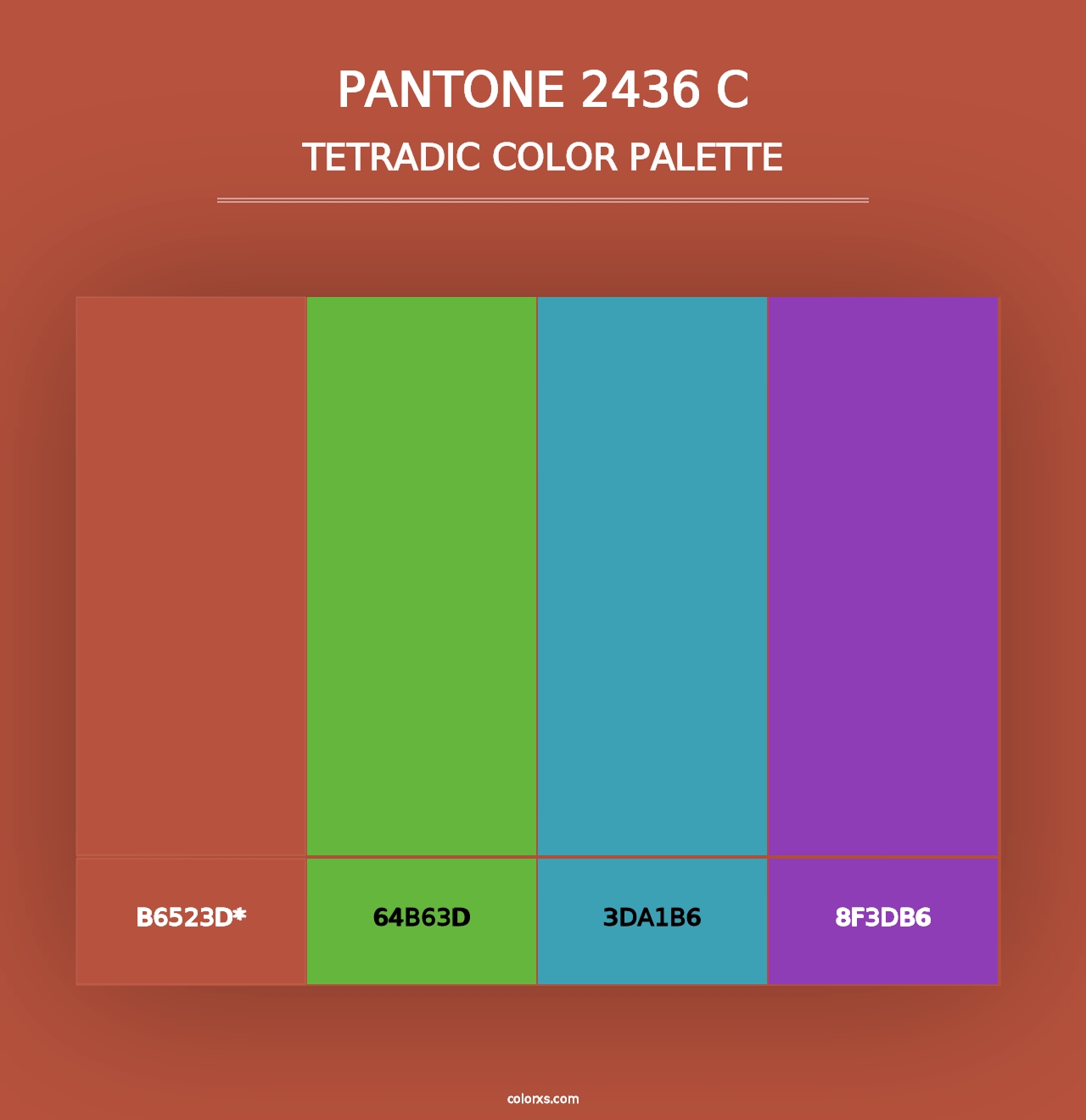 PANTONE 2436 C - Tetradic Color Palette