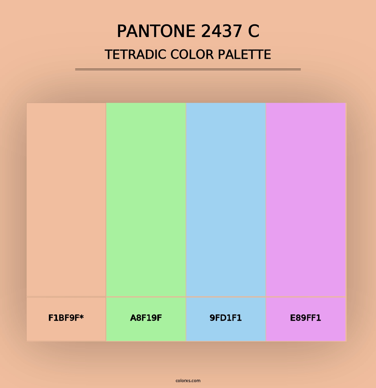 PANTONE 2437 C - Tetradic Color Palette