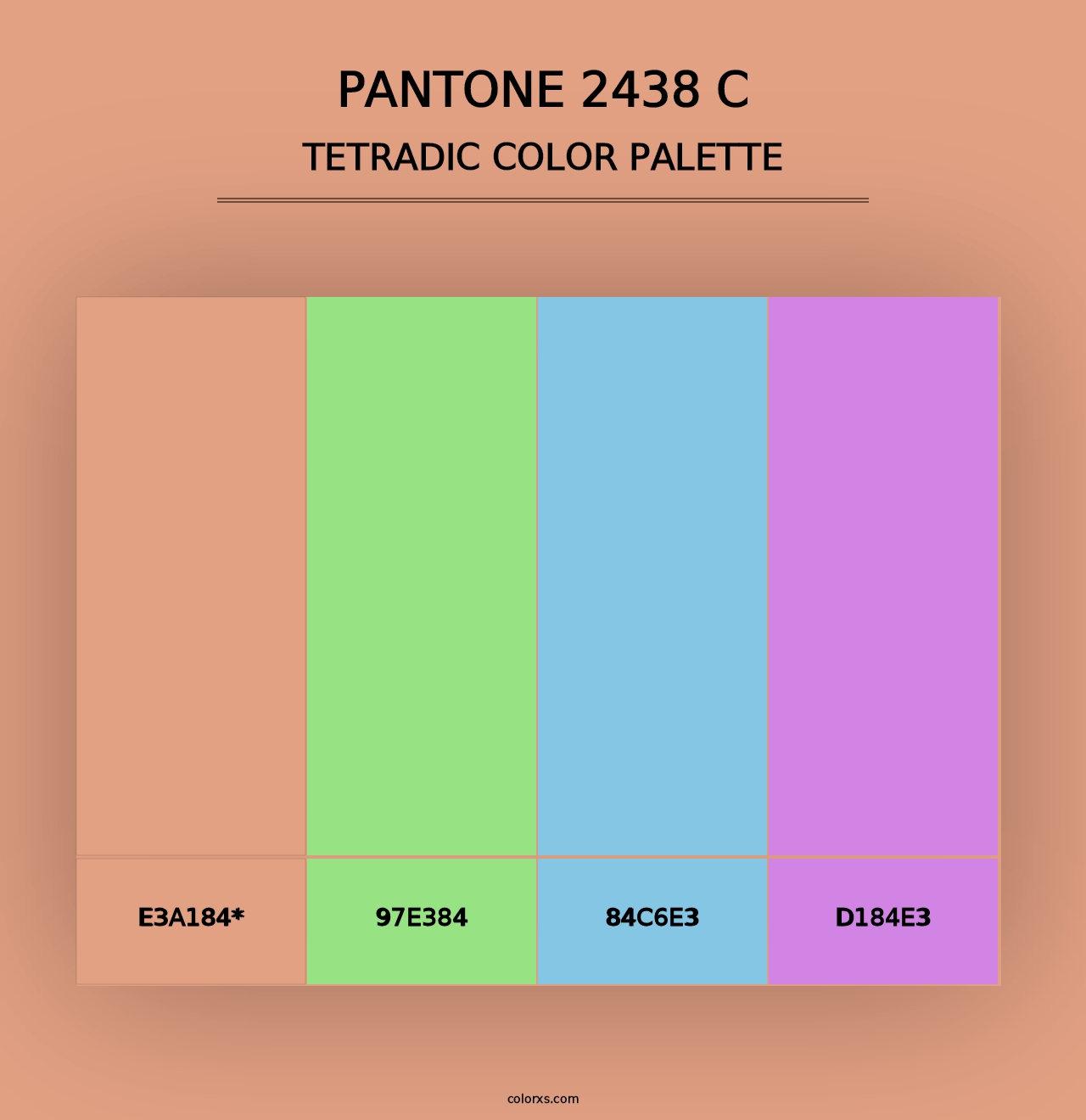 PANTONE 2438 C - Tetradic Color Palette