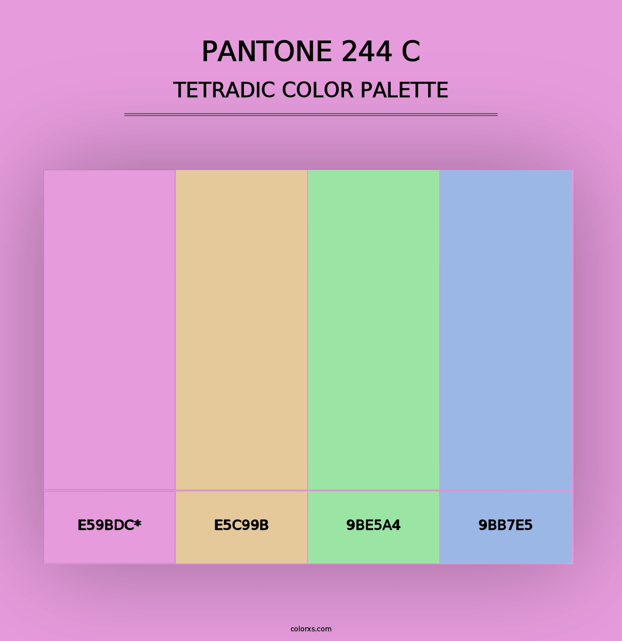 PANTONE 244 C - Tetradic Color Palette