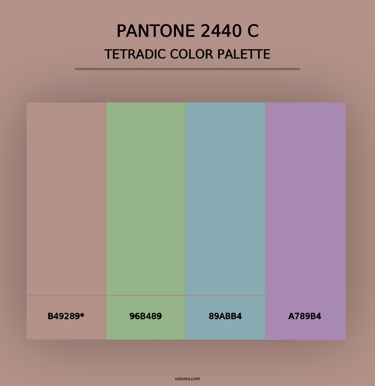 PANTONE 2440 C - Tetradic Color Palette