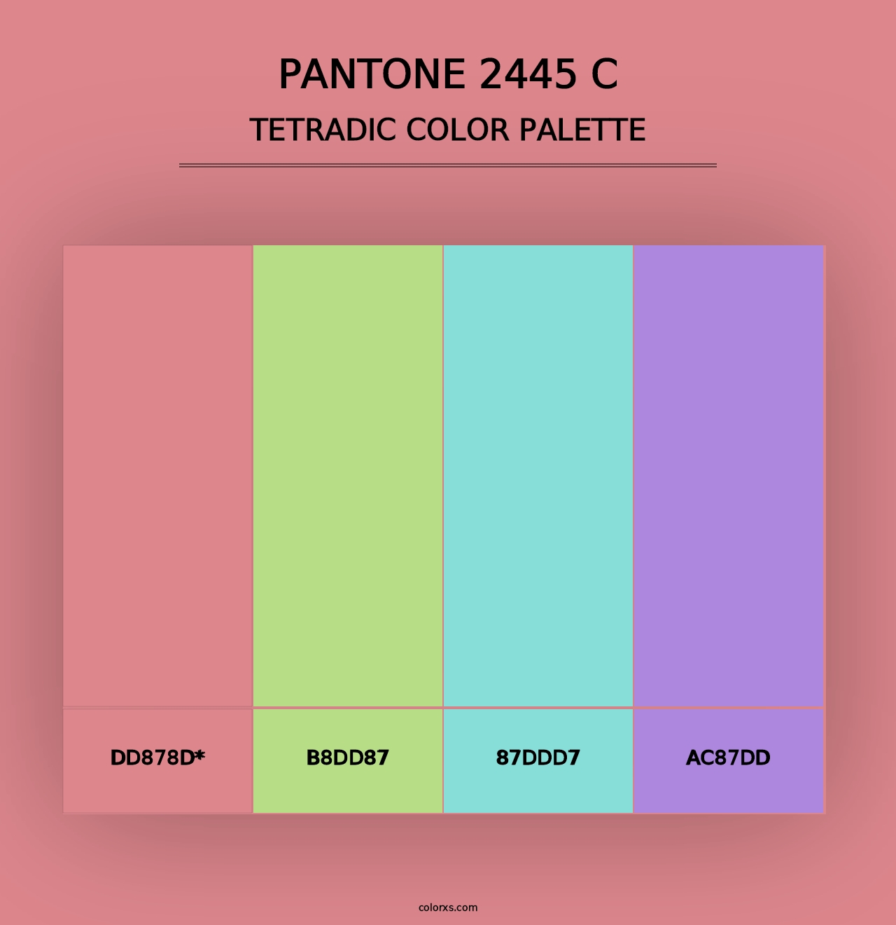 PANTONE 2445 C - Tetradic Color Palette