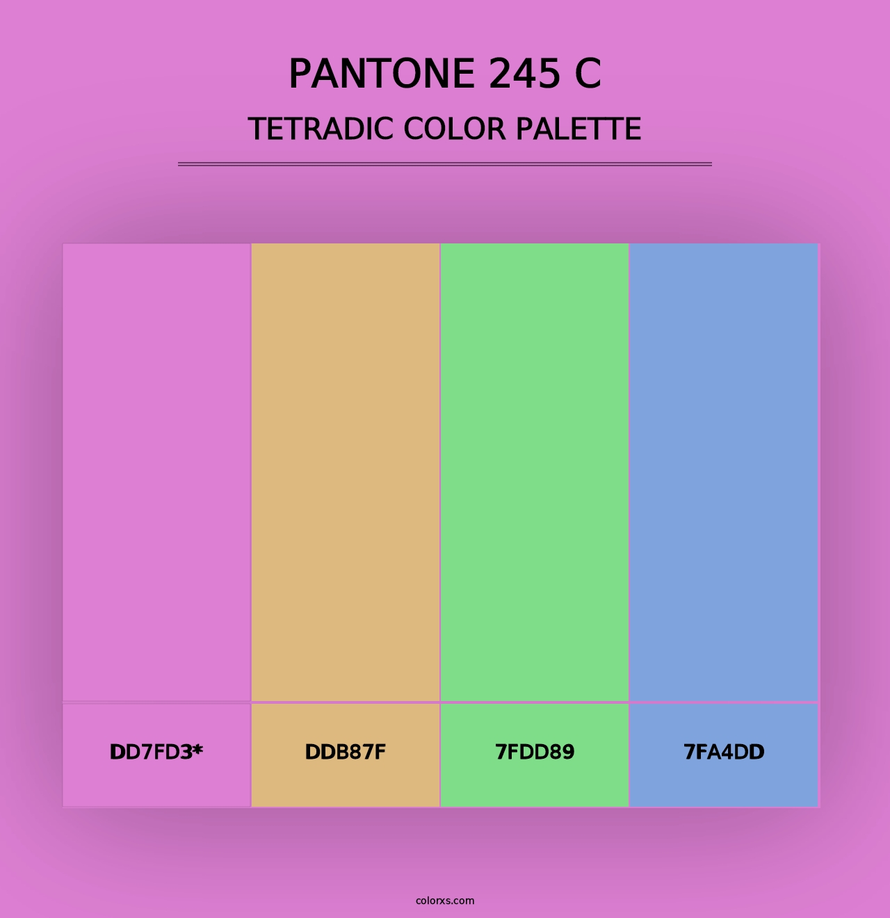 PANTONE 245 C - Tetradic Color Palette