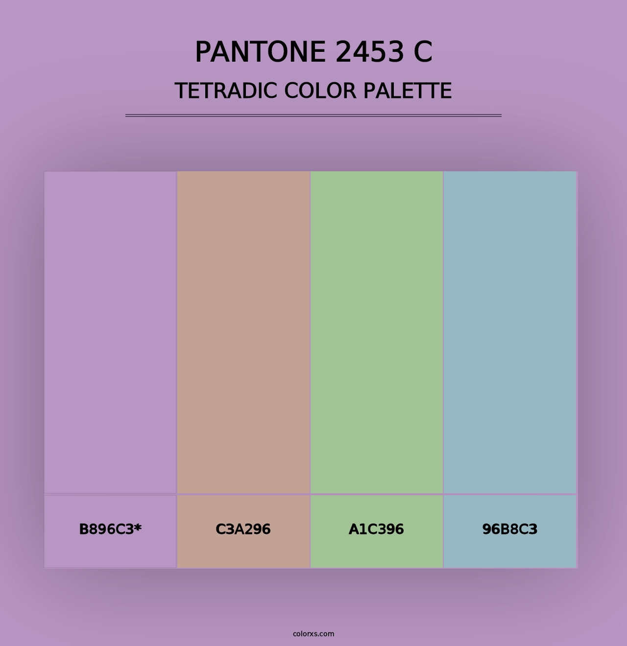 PANTONE 2453 C - Tetradic Color Palette