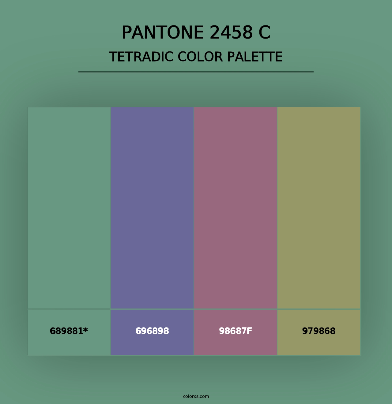 PANTONE 2458 C - Tetradic Color Palette