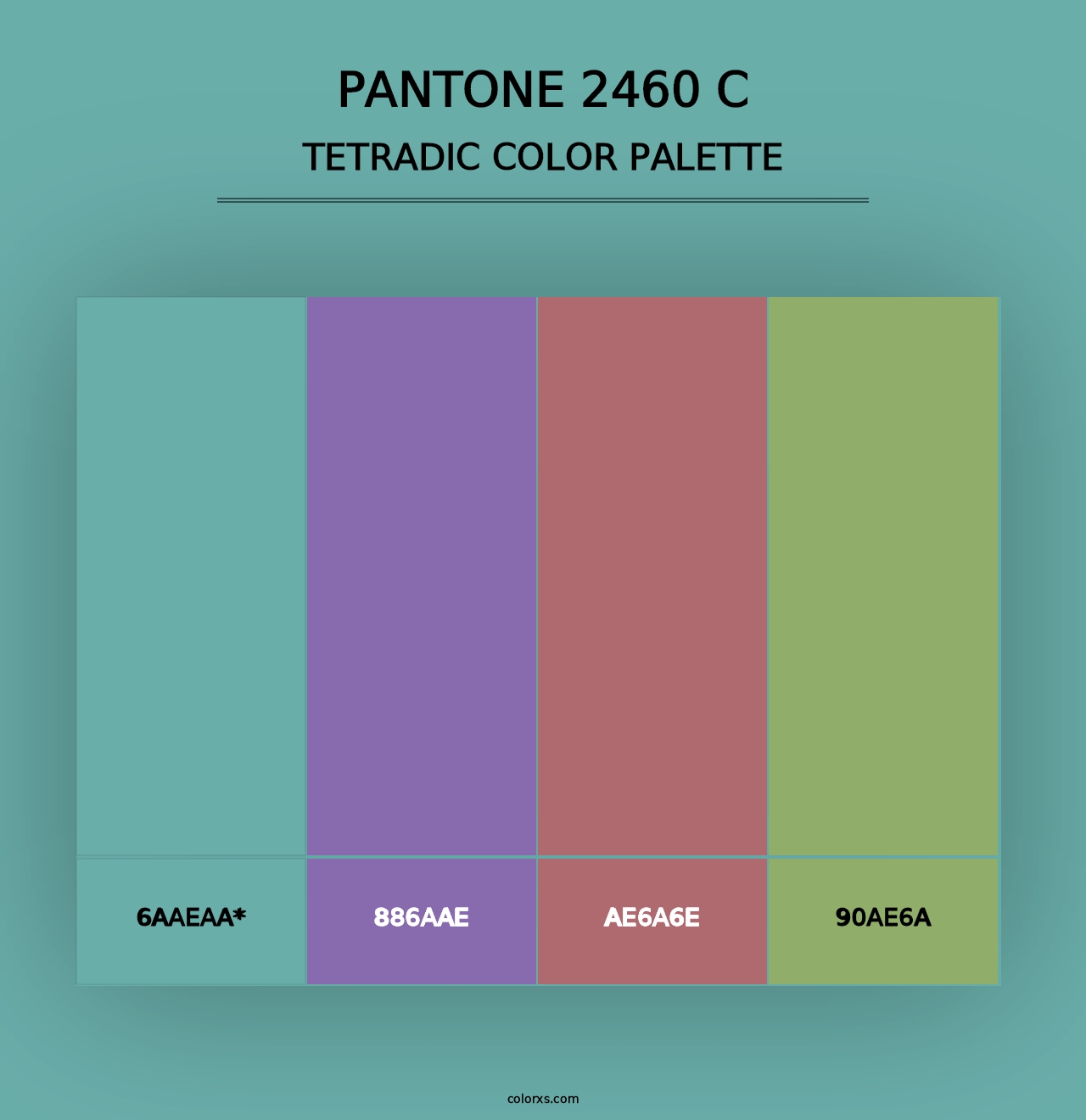 PANTONE 2460 C - Tetradic Color Palette