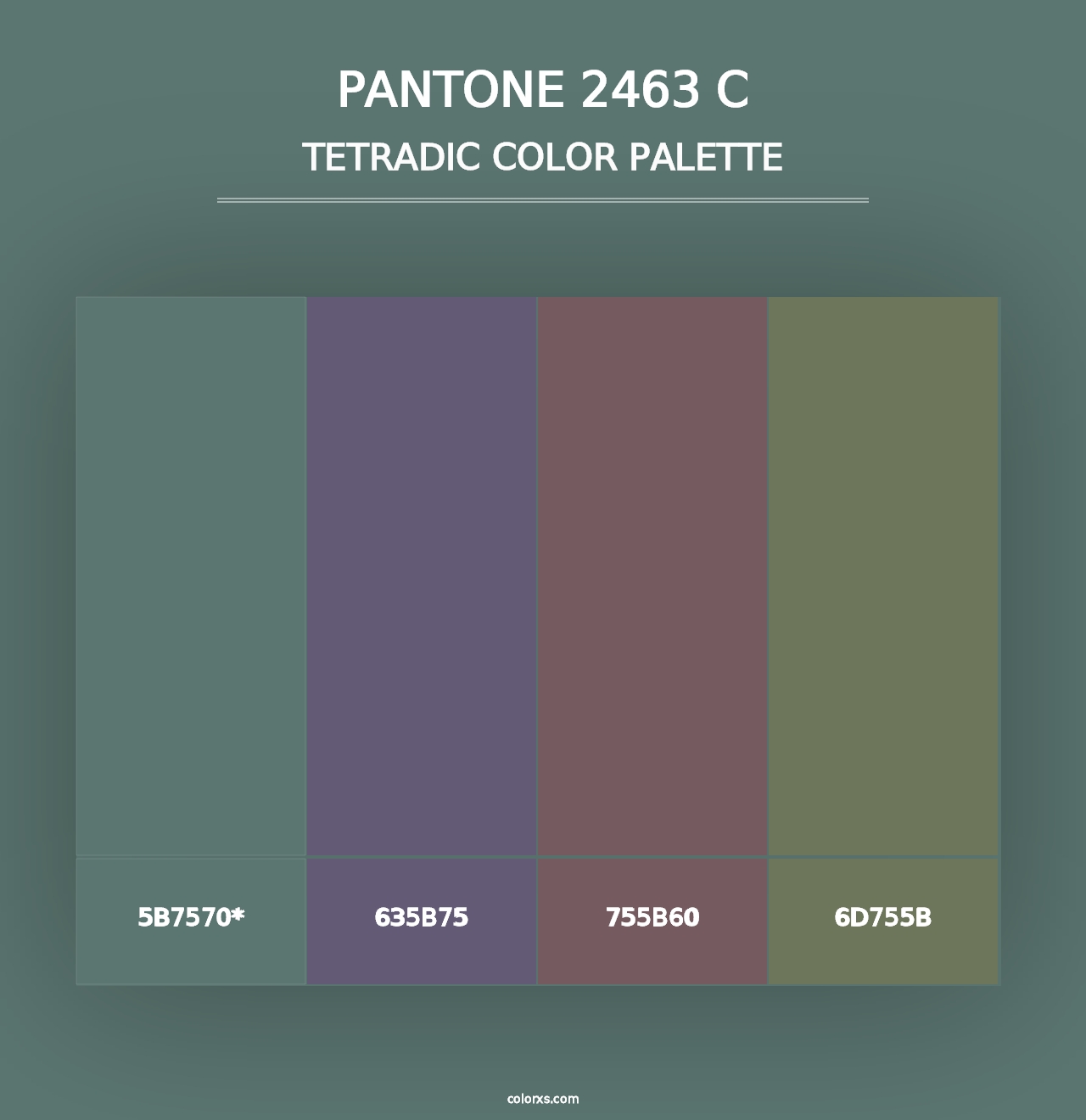 PANTONE 2463 C - Tetradic Color Palette