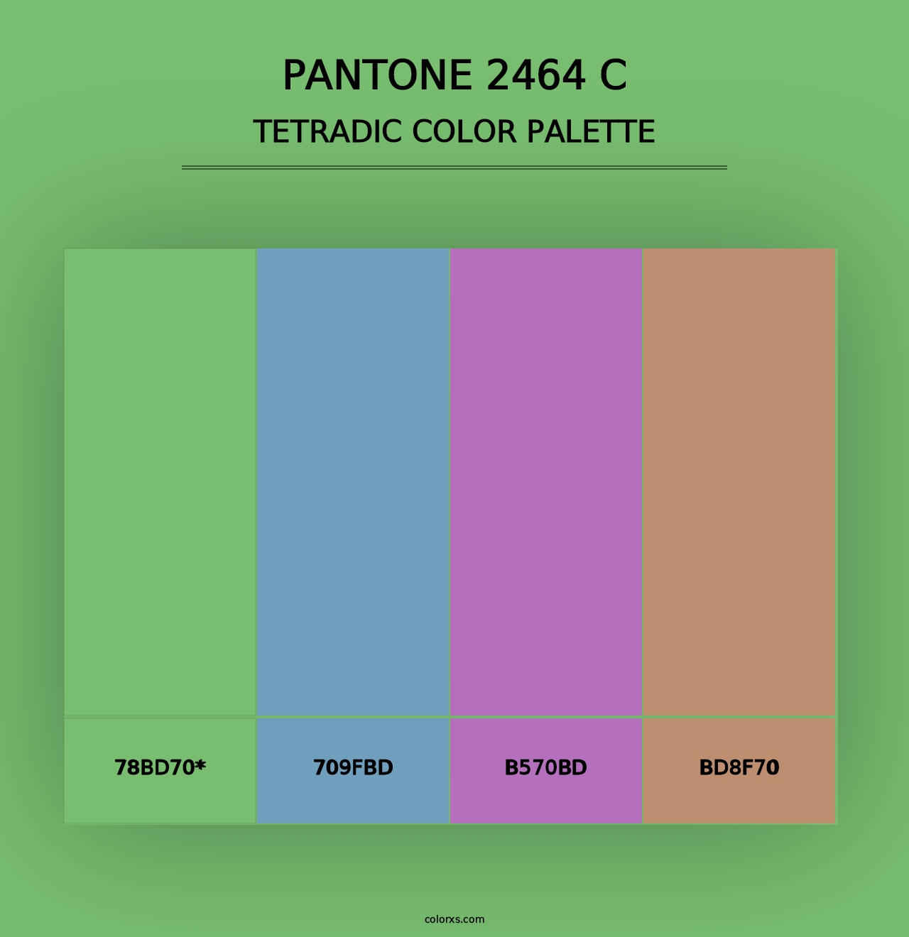 PANTONE 2464 C - Tetradic Color Palette