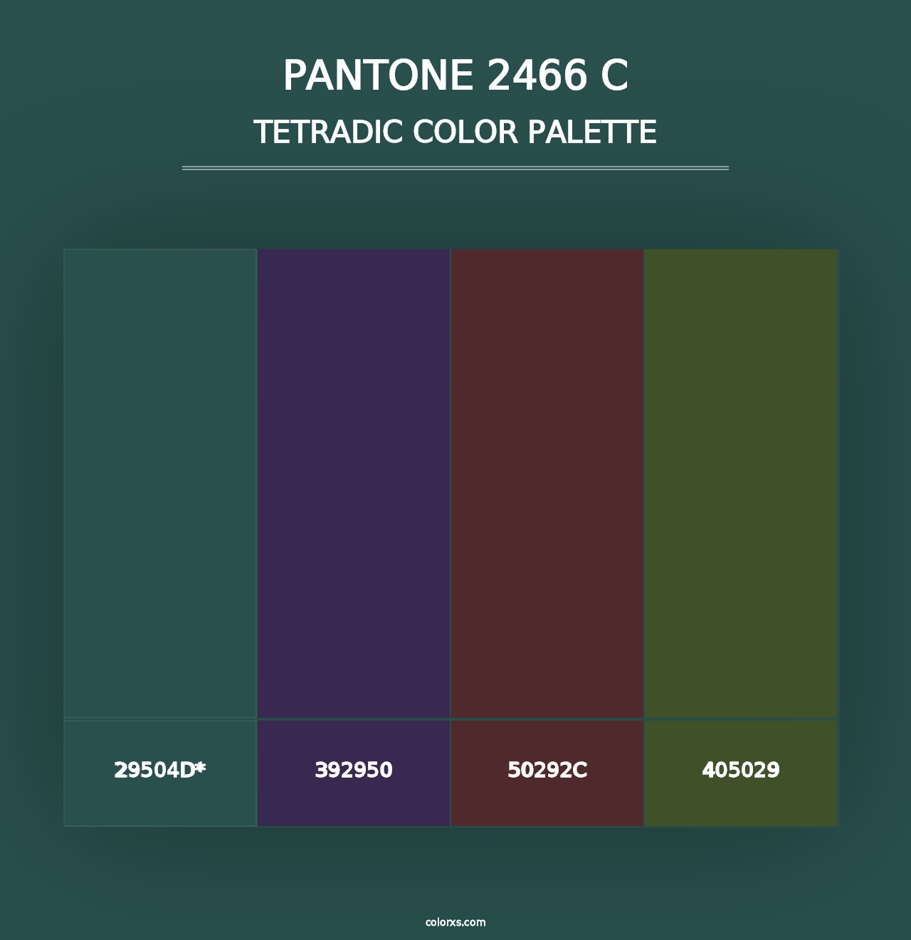 PANTONE 2466 C - Tetradic Color Palette