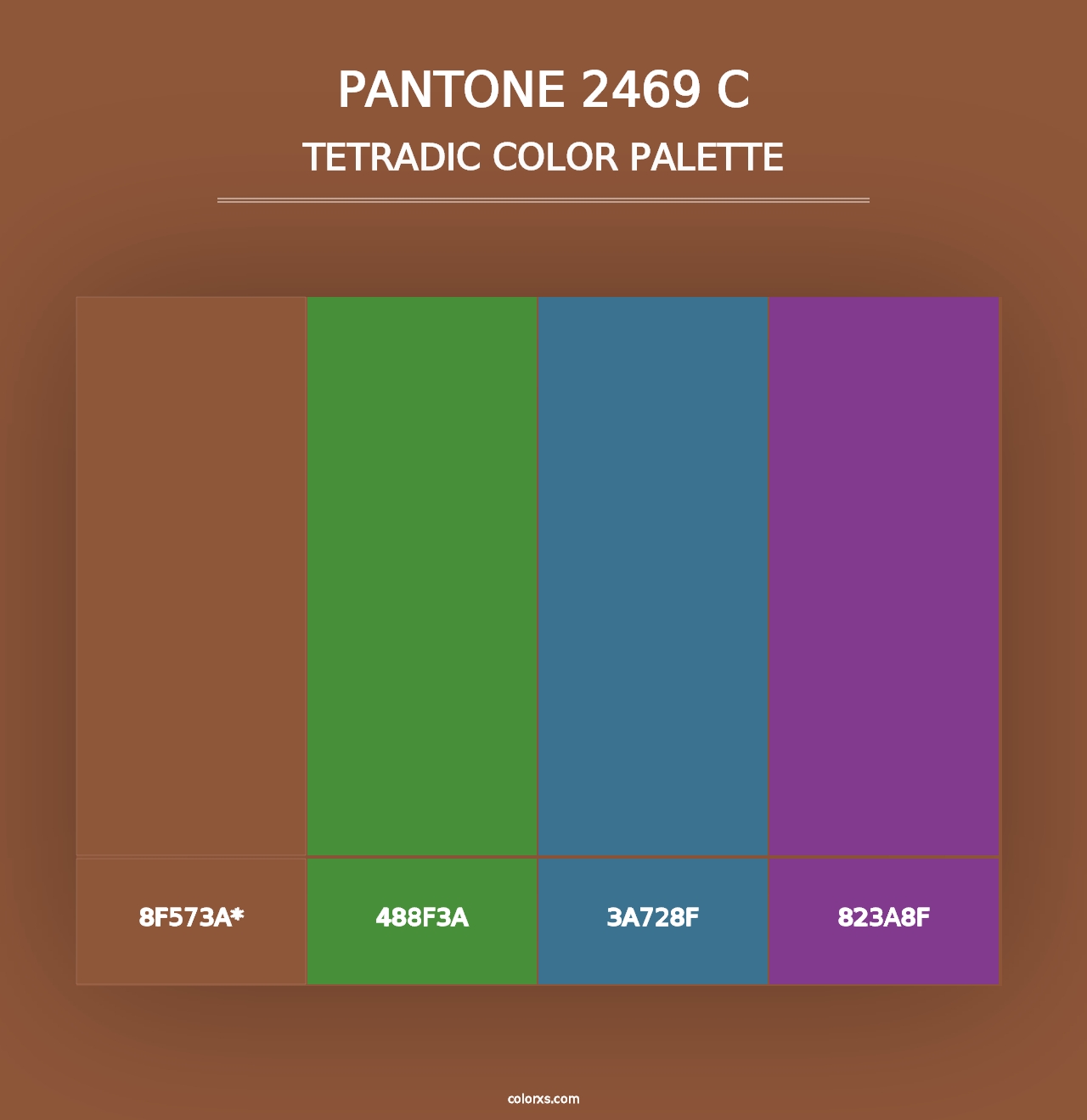 PANTONE 2469 C - Tetradic Color Palette