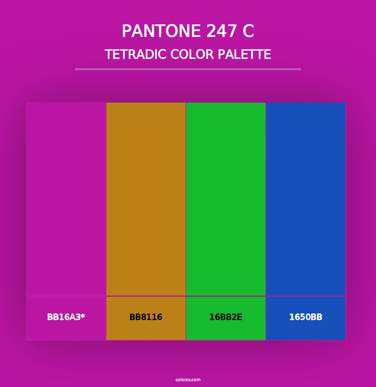 PANTONE 247 C - Tetradic Color Palette