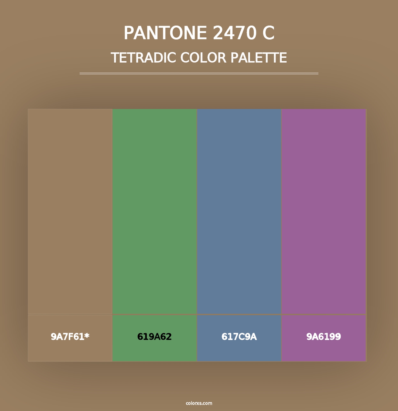 PANTONE 2470 C - Tetradic Color Palette