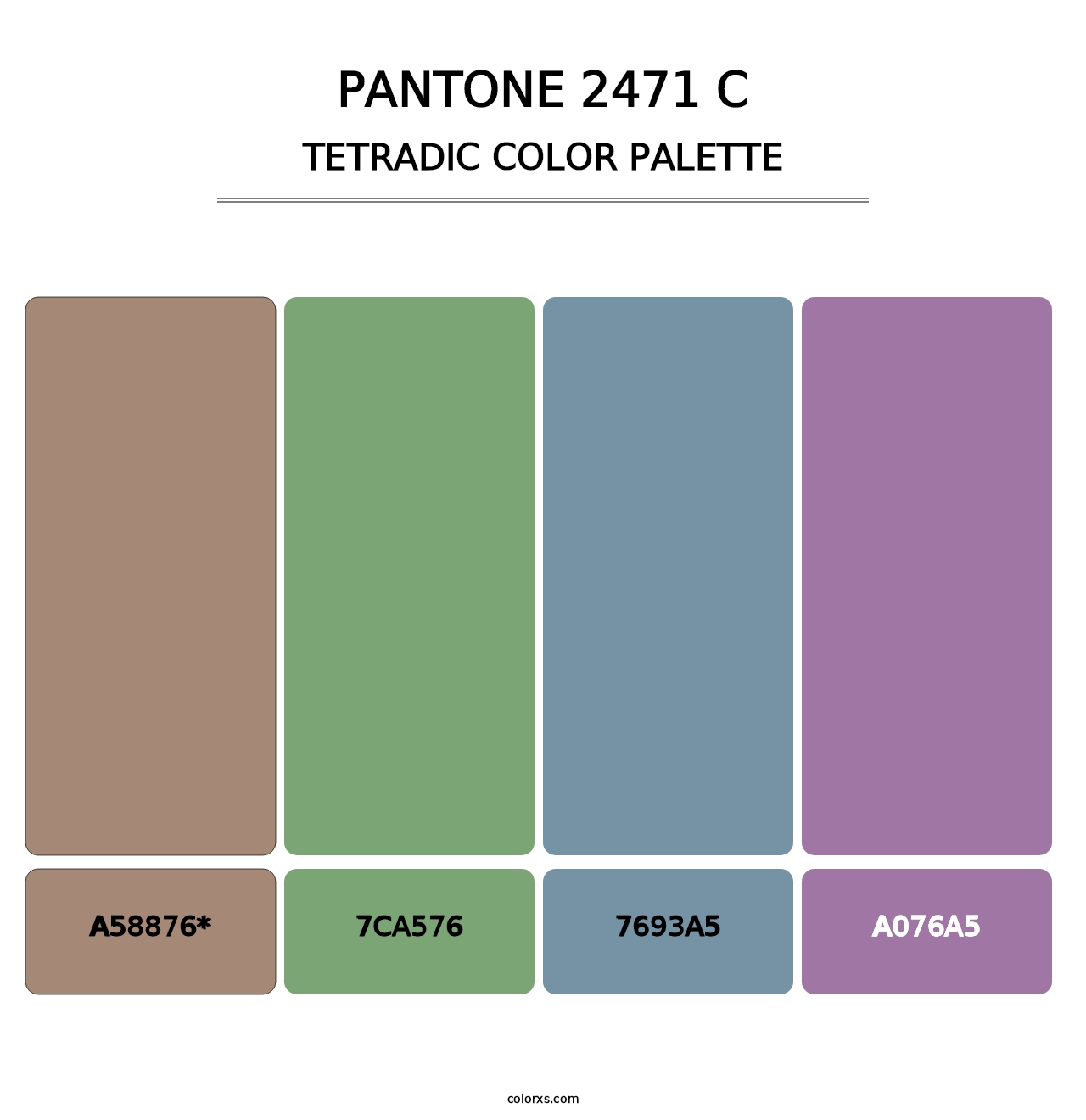 PANTONE 2471 C - Tetradic Color Palette