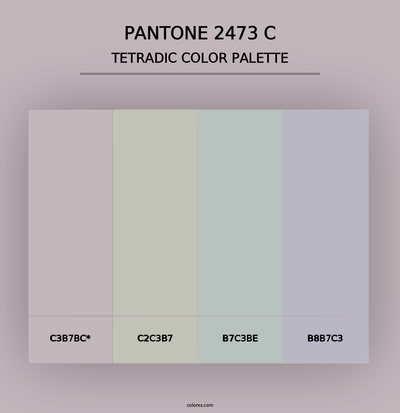 PANTONE 2473 C - Tetradic Color Palette