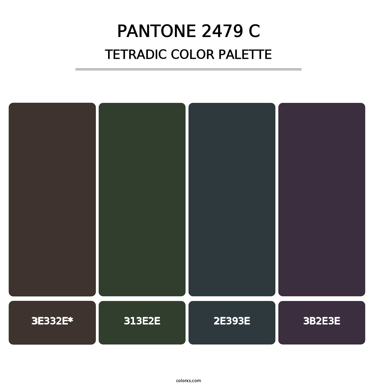 PANTONE 2479 C - Tetradic Color Palette