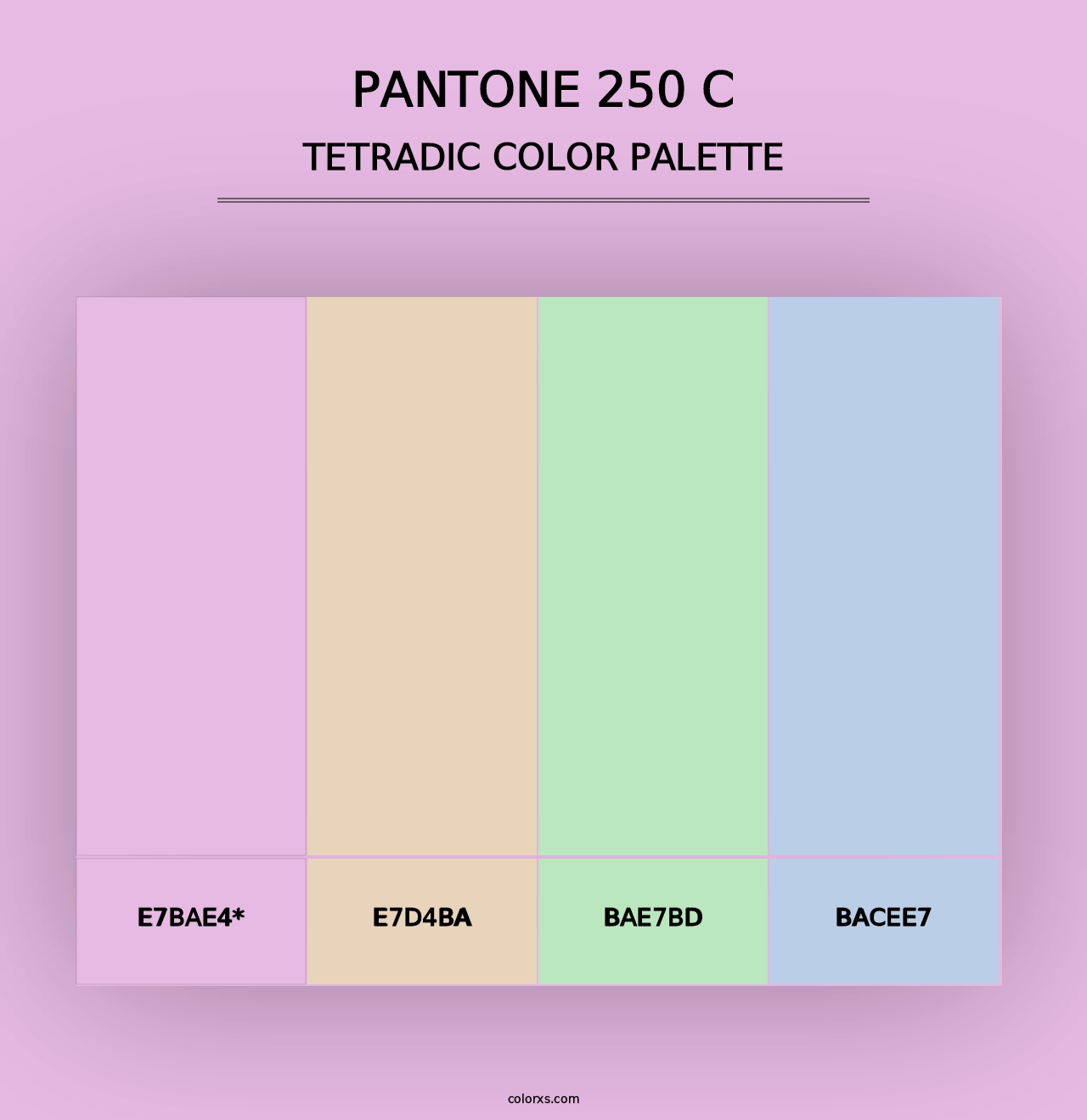 PANTONE 250 C - Tetradic Color Palette