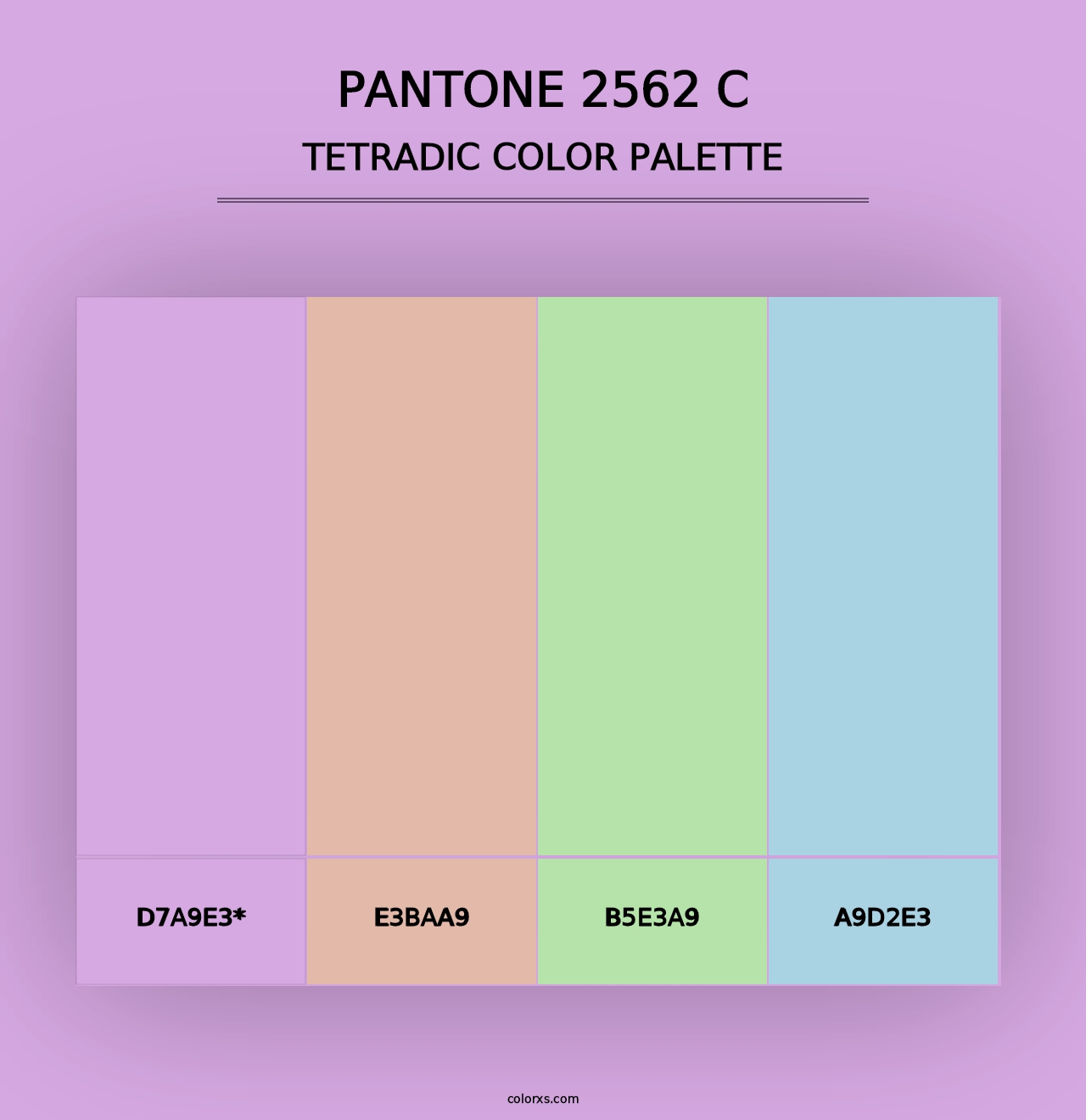 PANTONE 2562 C - Tetradic Color Palette