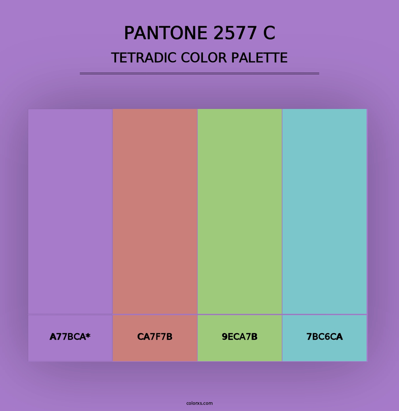 PANTONE 2577 C - Tetradic Color Palette