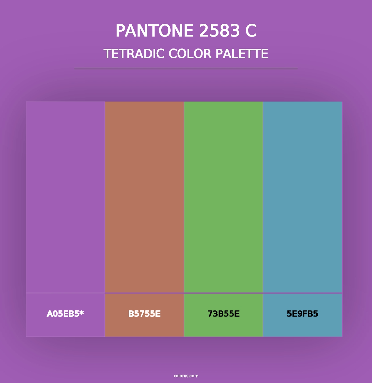 PANTONE 2583 C - Tetradic Color Palette