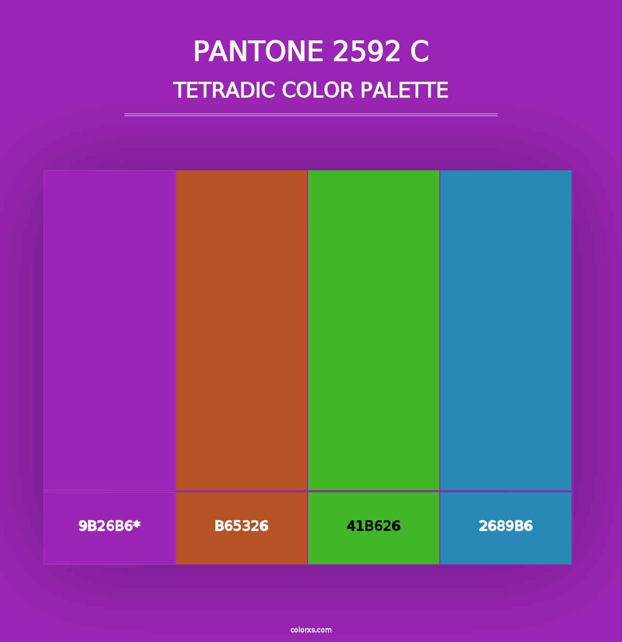 PANTONE 2592 C - Tetradic Color Palette