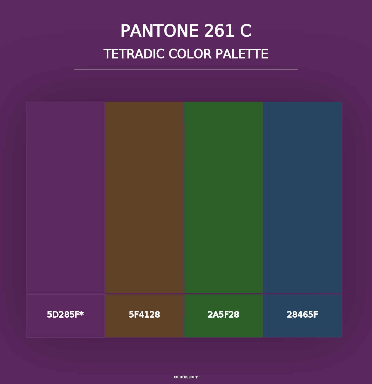 PANTONE 261 C - Tetradic Color Palette