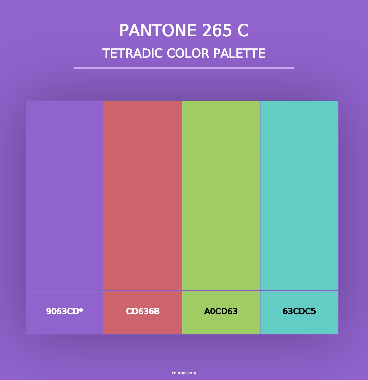 PANTONE 265 C - Tetradic Color Palette