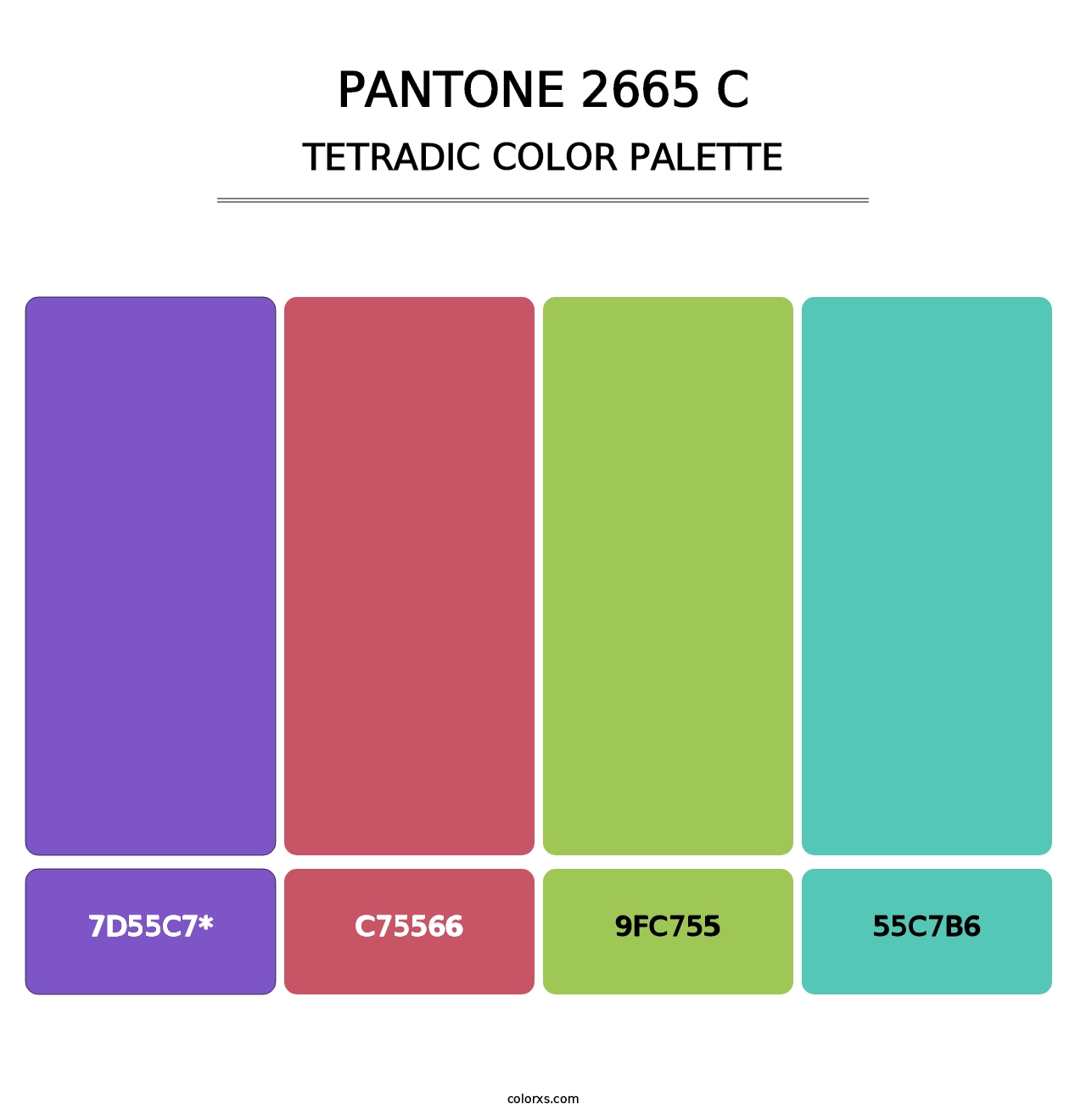 PANTONE 2665 C - Tetradic Color Palette