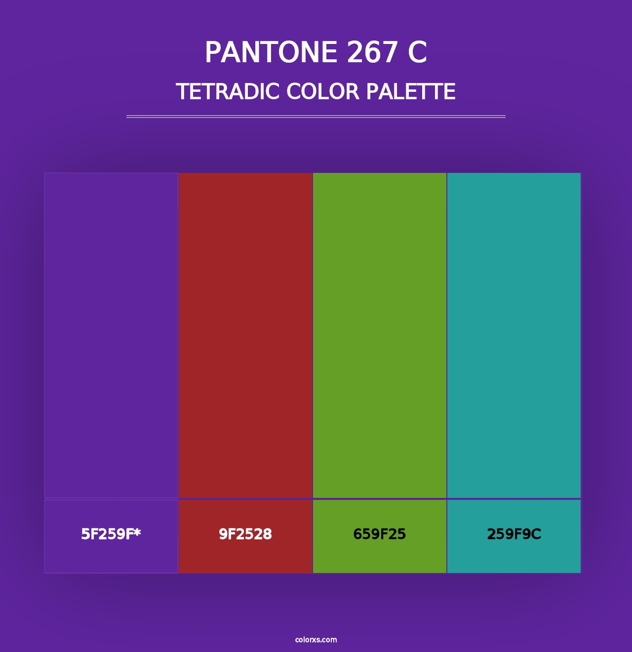 PANTONE 267 C - Tetradic Color Palette