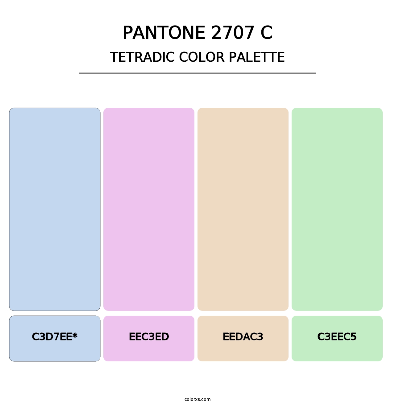 PANTONE 2707 C - Tetradic Color Palette