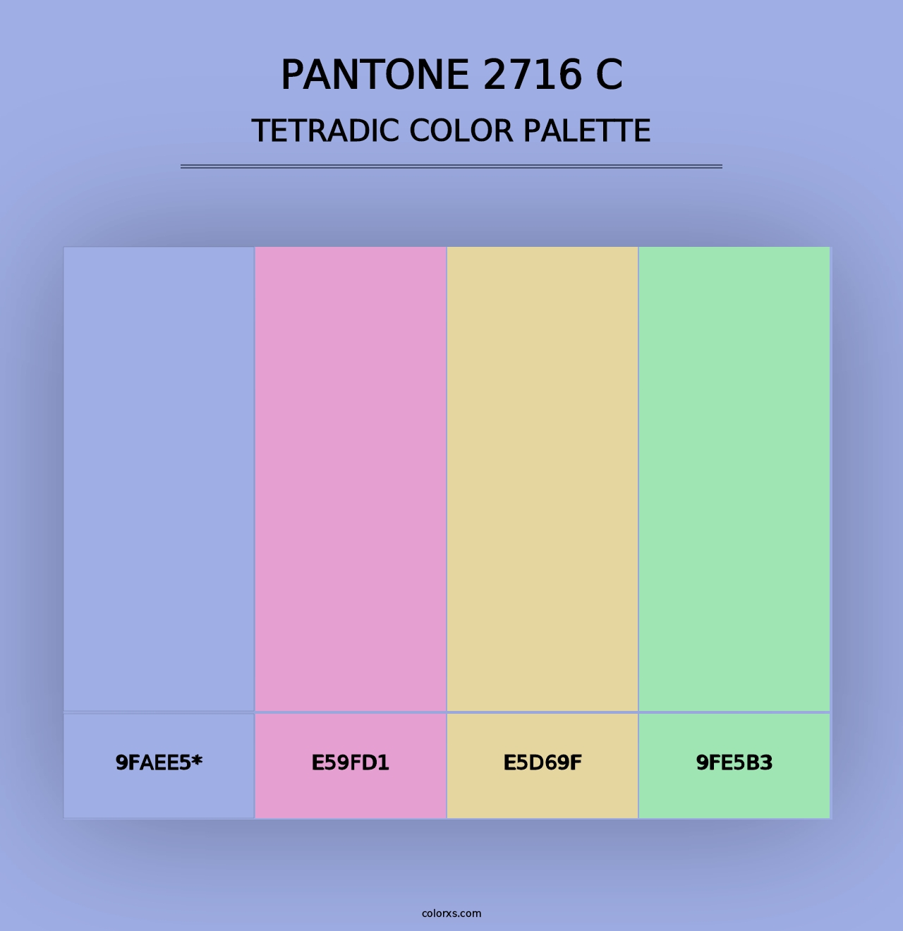 PANTONE 2716 C - Tetradic Color Palette