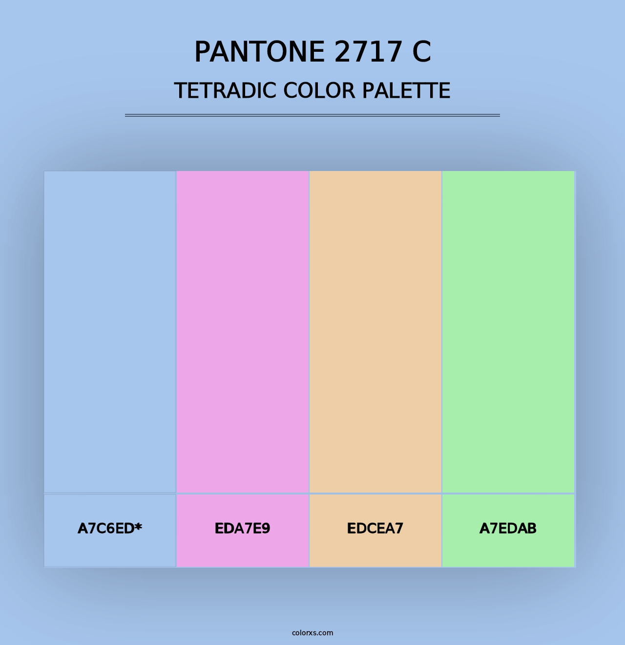 PANTONE 2717 C - Tetradic Color Palette