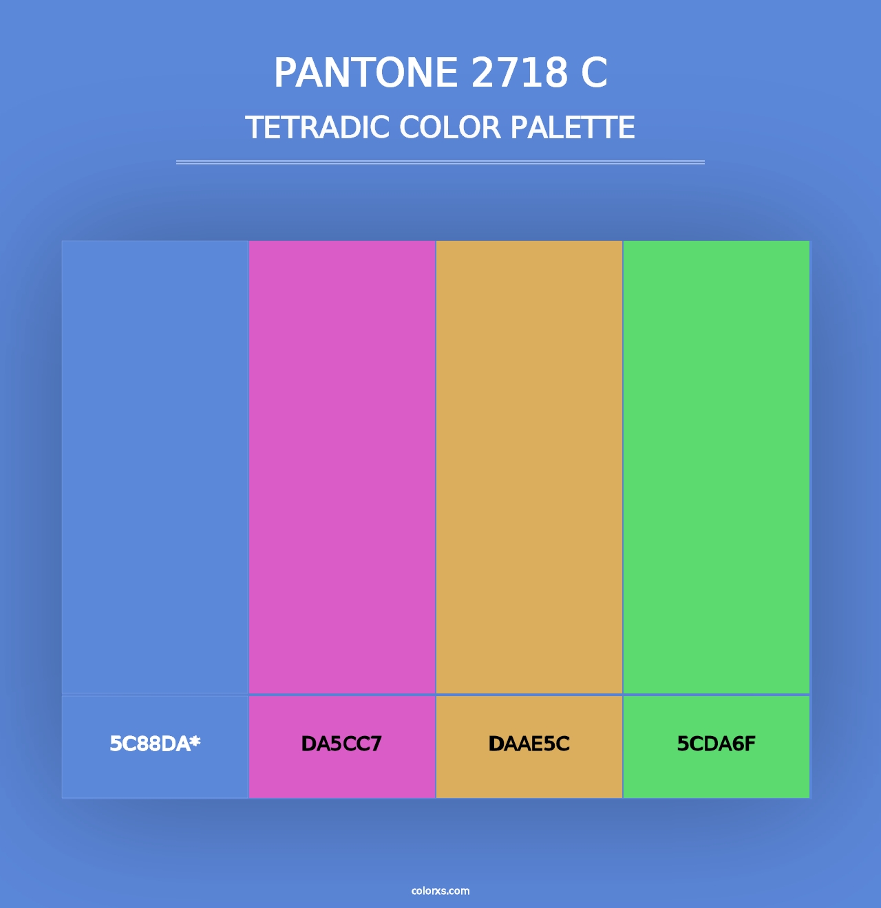 PANTONE 2718 C - Tetradic Color Palette