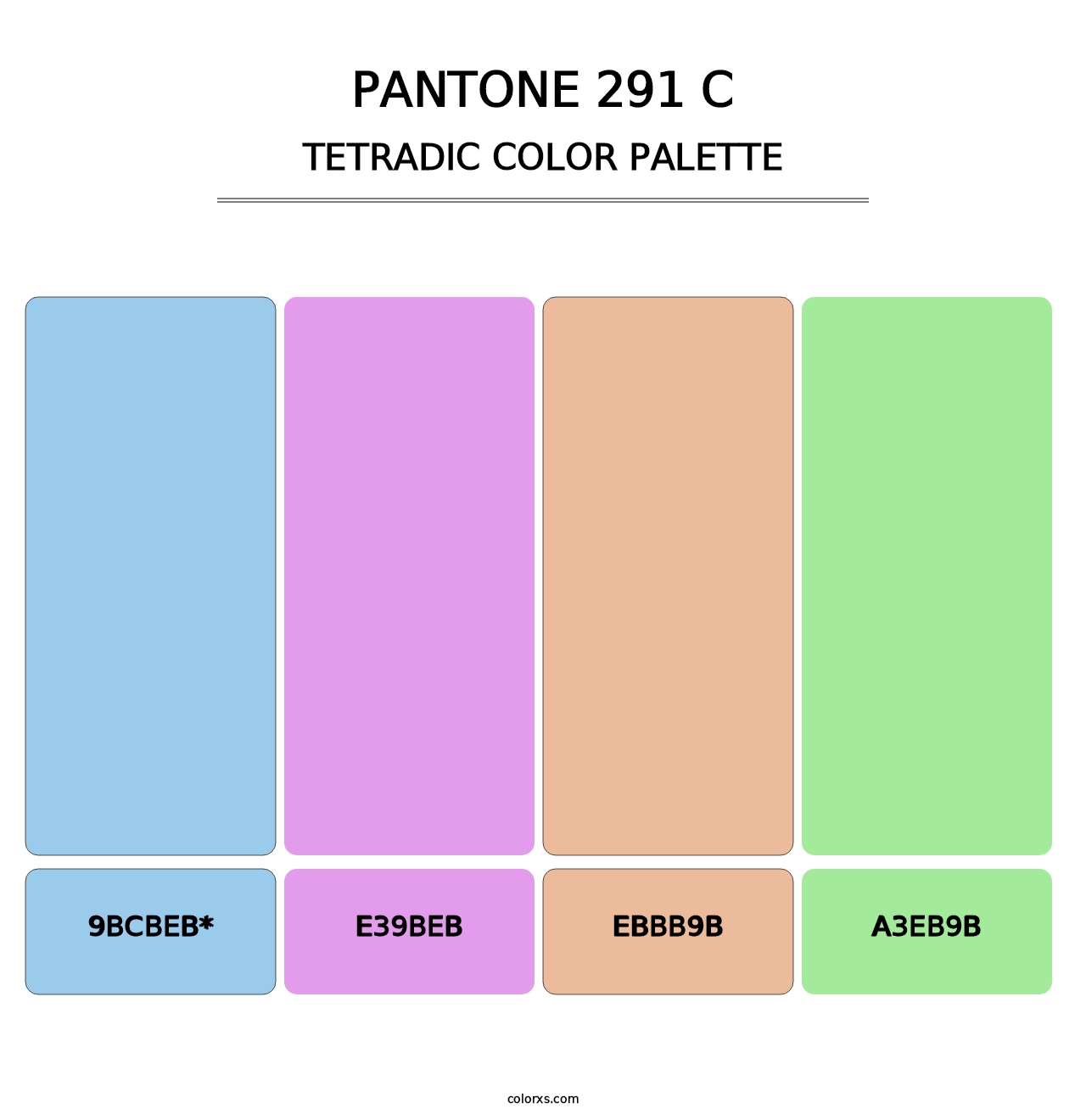 PANTONE 291 C - Tetradic Color Palette