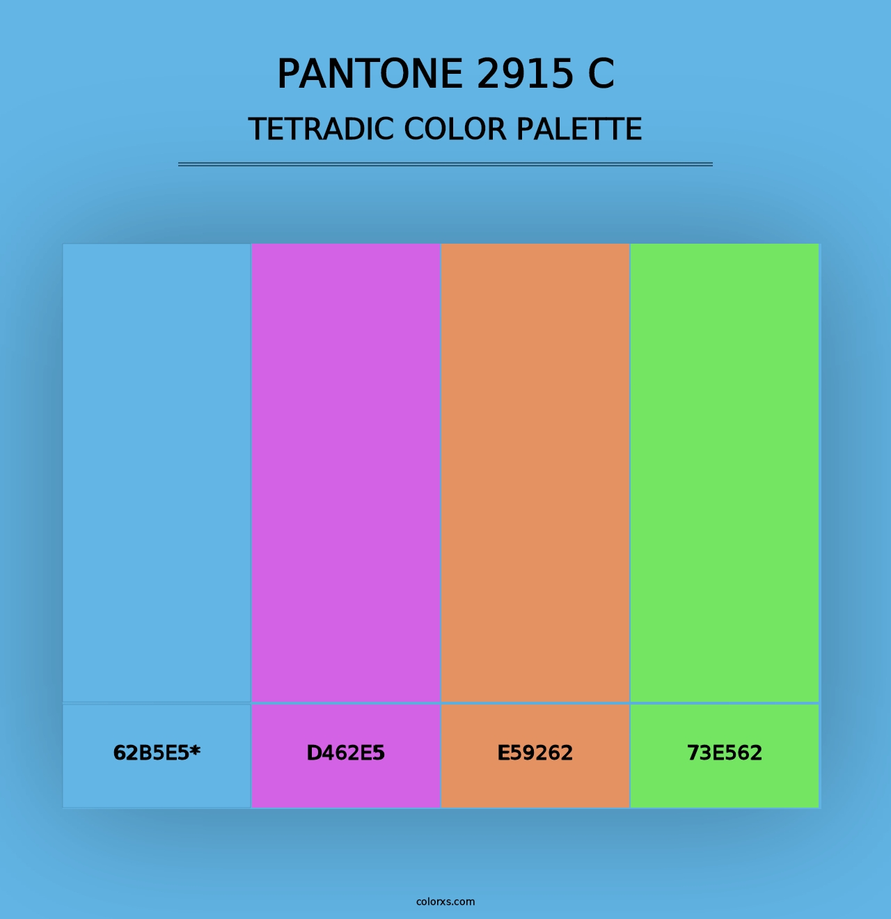 PANTONE 2915 C - Tetradic Color Palette