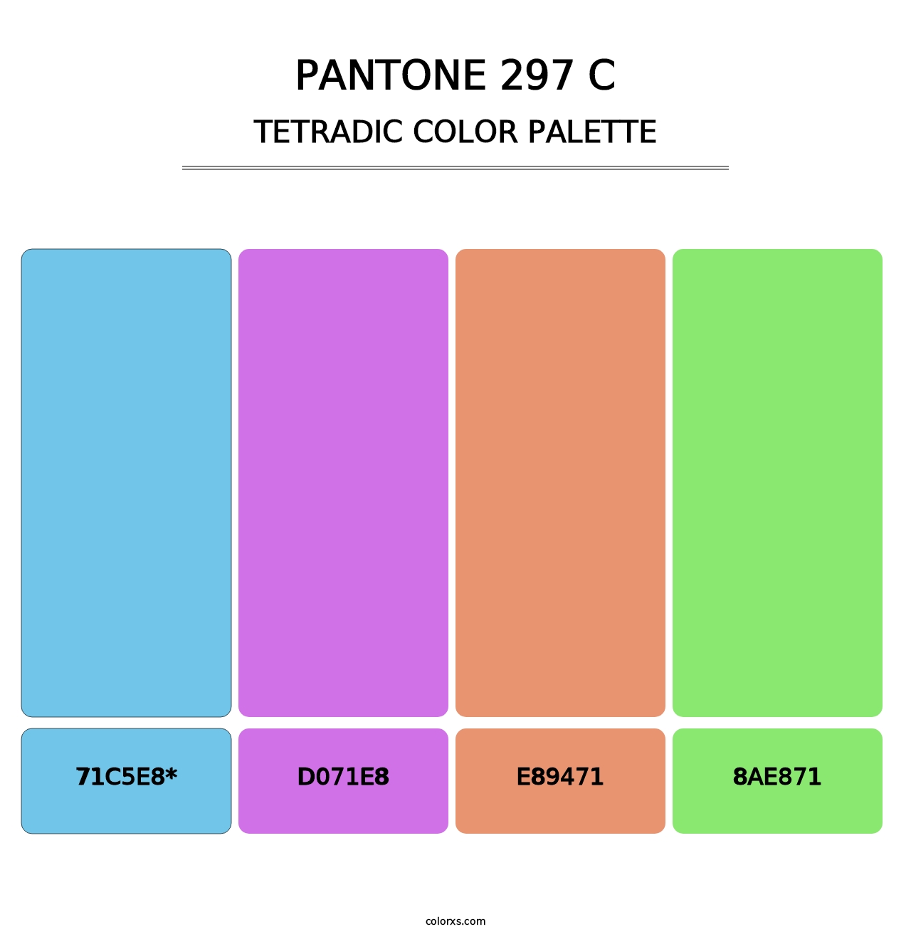 PANTONE 297 C - Tetradic Color Palette