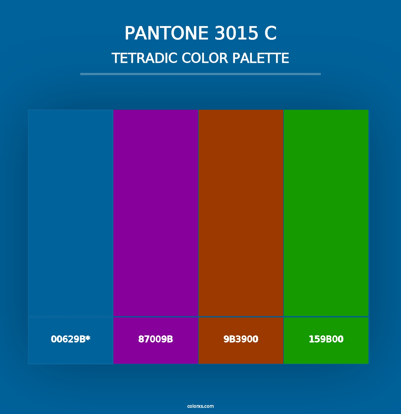 PANTONE 3015 C - Tetradic Color Palette