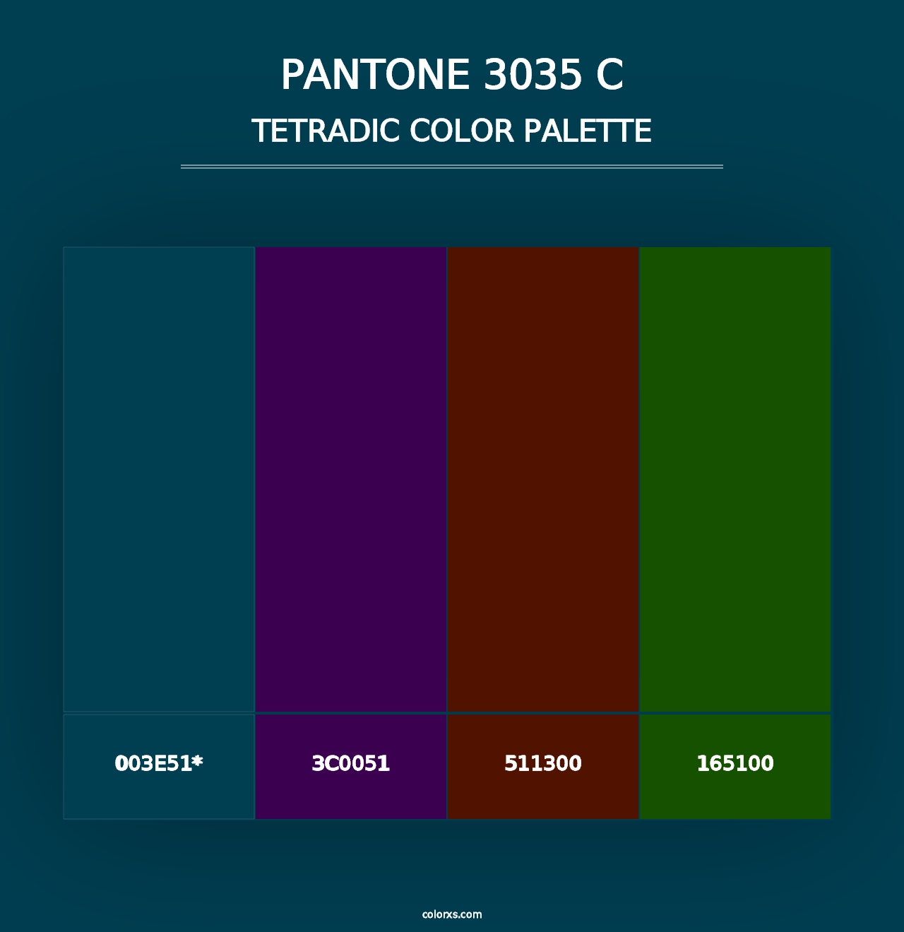 PANTONE 3035 C - Tetradic Color Palette