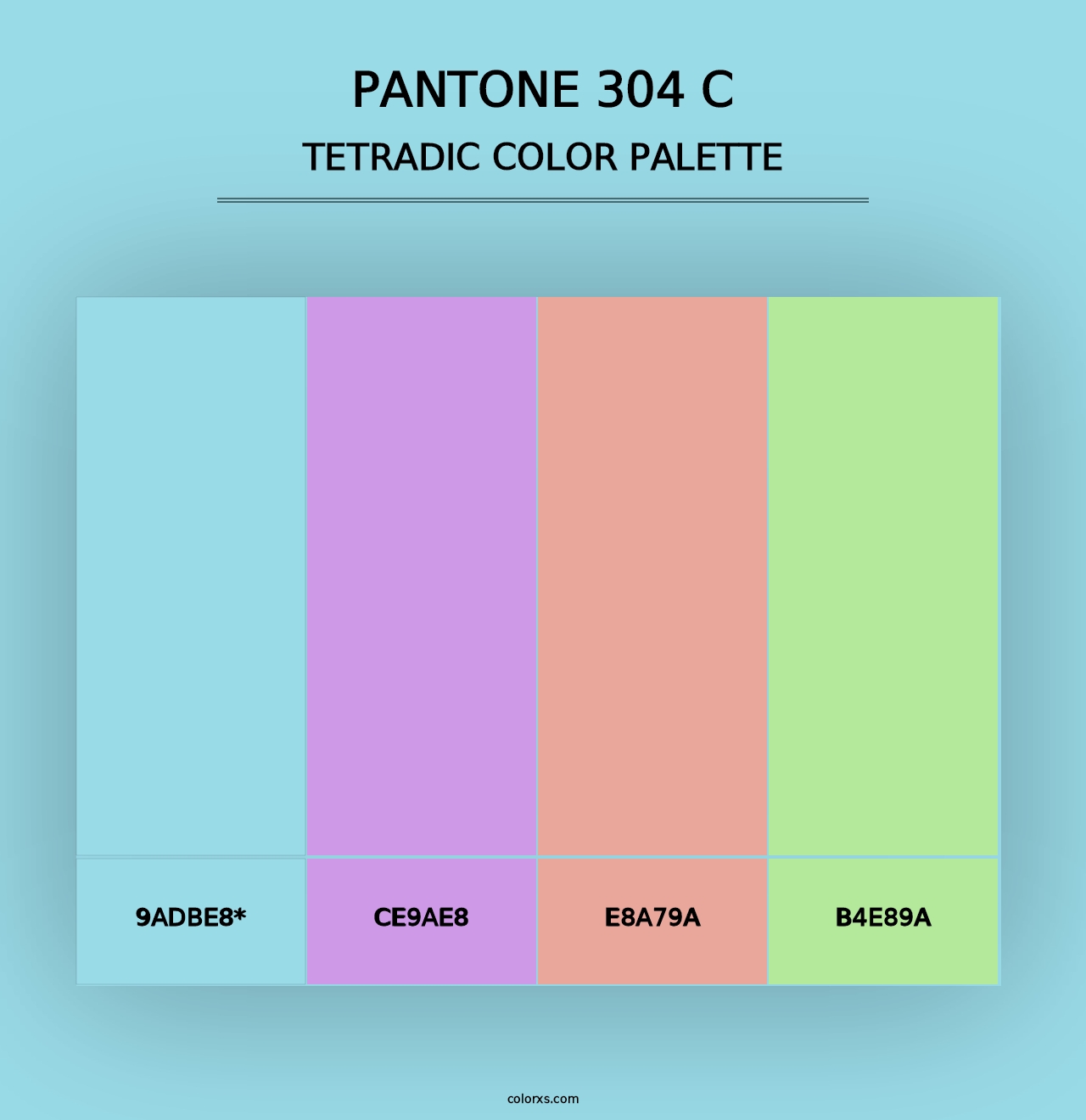 PANTONE 304 C - Tetradic Color Palette