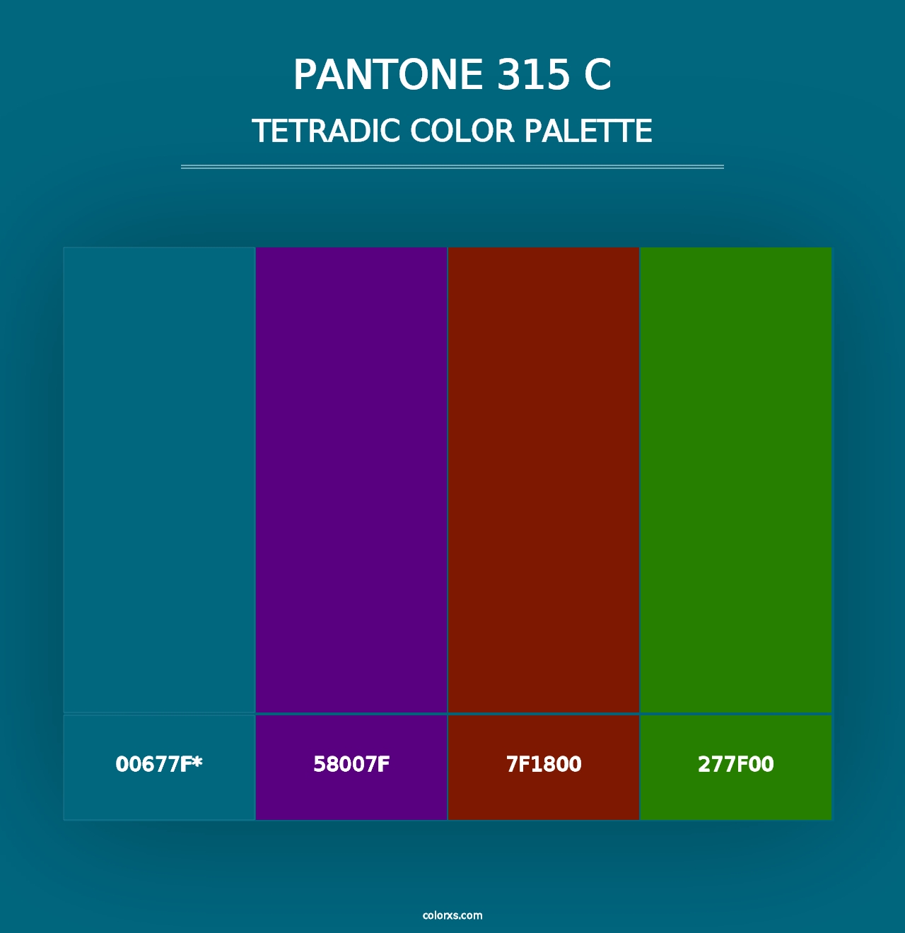 PANTONE 315 C - Tetradic Color Palette