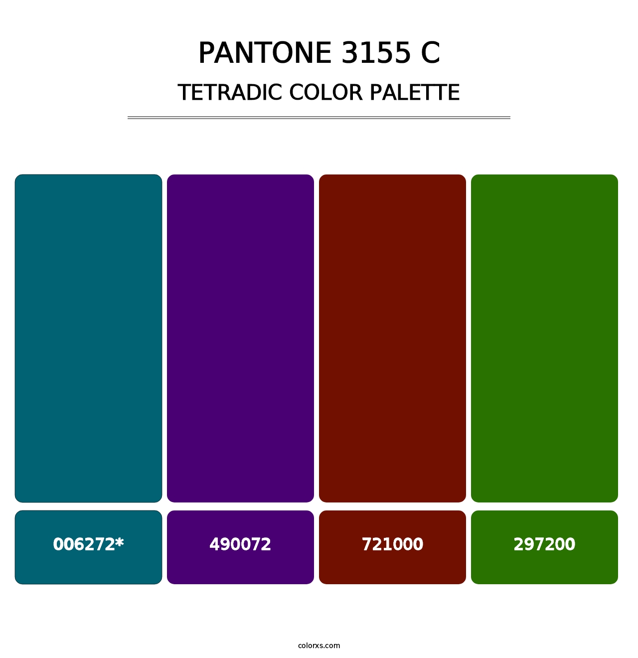 PANTONE 3155 C - Tetradic Color Palette