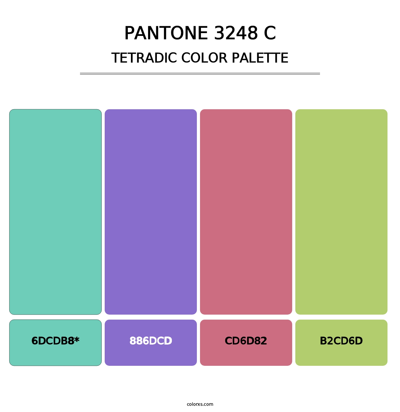 PANTONE 3248 C - Tetradic Color Palette