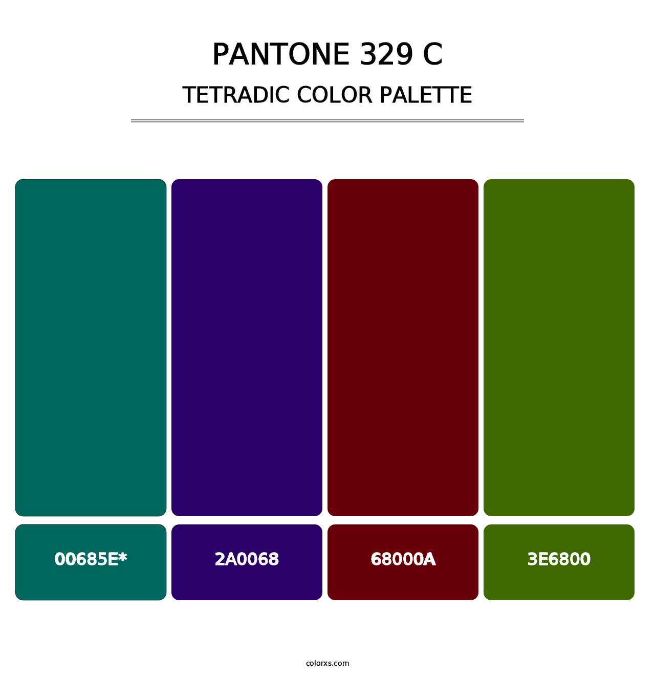 PANTONE 329 C - Tetradic Color Palette