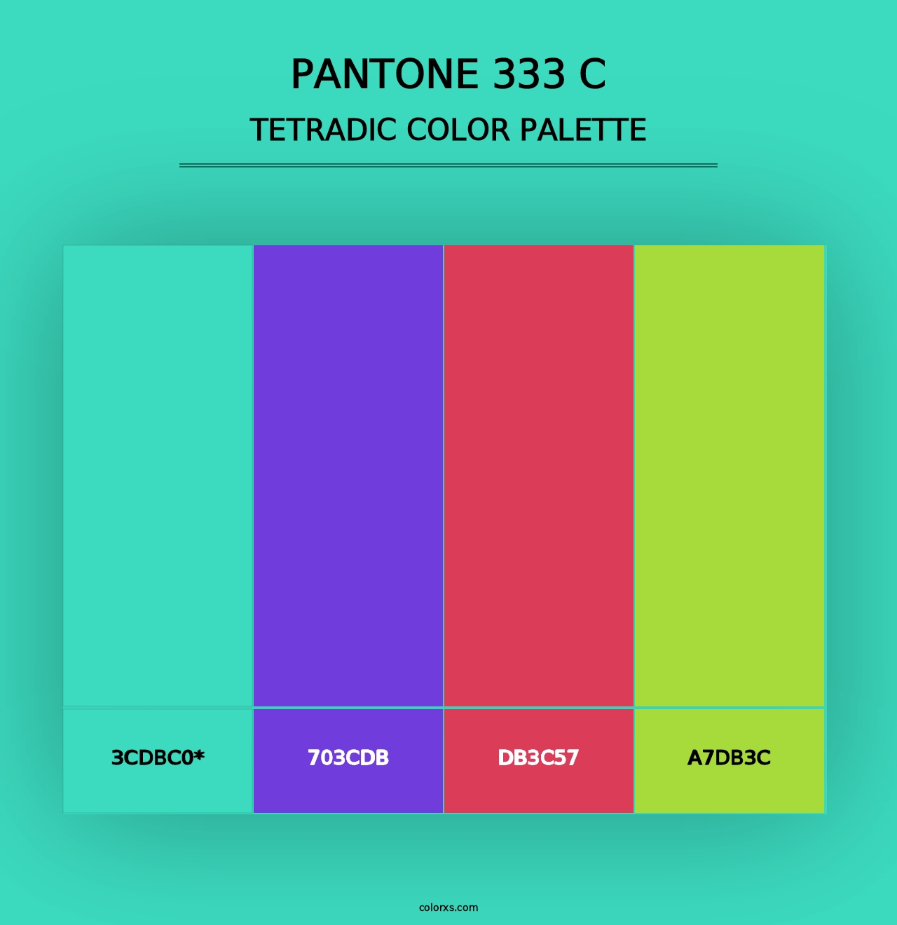 PANTONE 333 C - Tetradic Color Palette