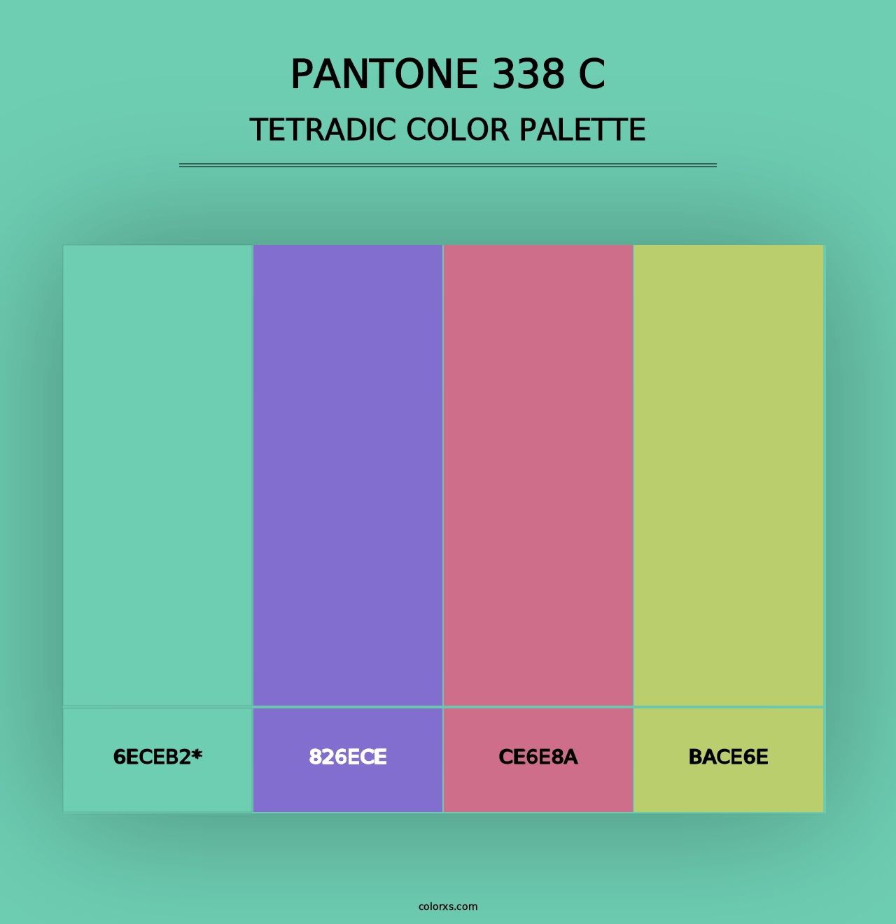 PANTONE 338 C - Tetradic Color Palette