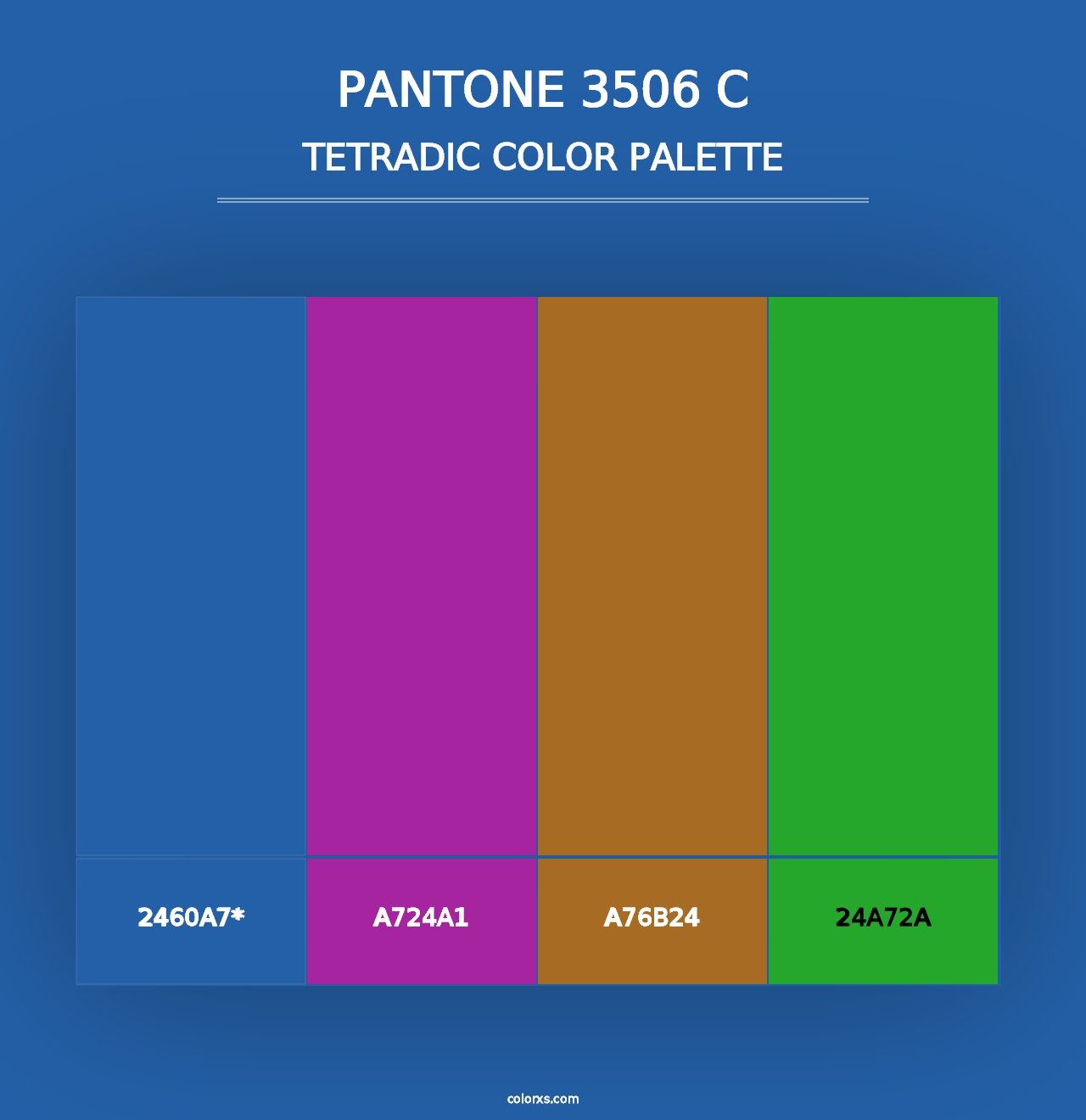 PANTONE 3506 C - Tetradic Color Palette