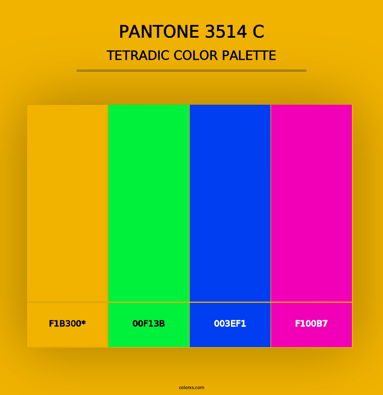 PANTONE 3514 C - Tetradic Color Palette