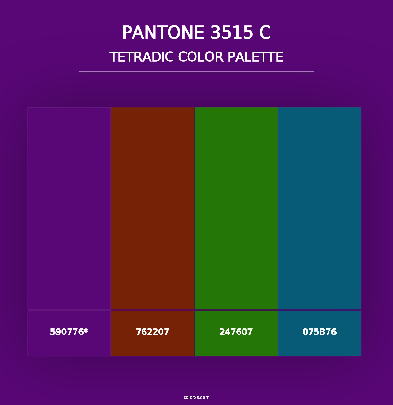 PANTONE 3515 C - Tetradic Color Palette