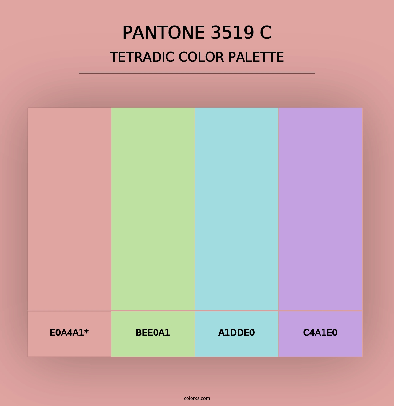 PANTONE 3519 C - Tetradic Color Palette