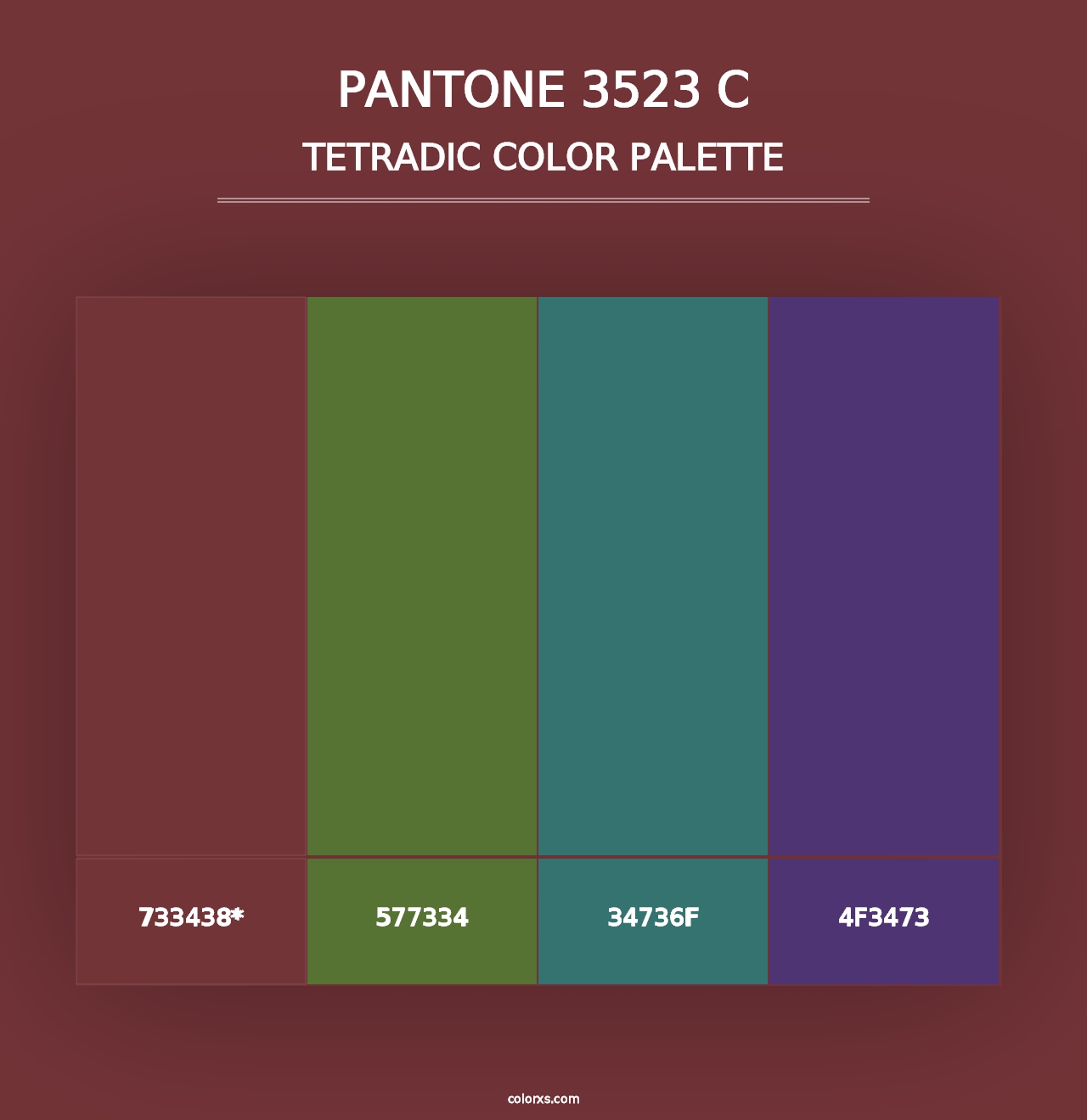 PANTONE 3523 C - Tetradic Color Palette