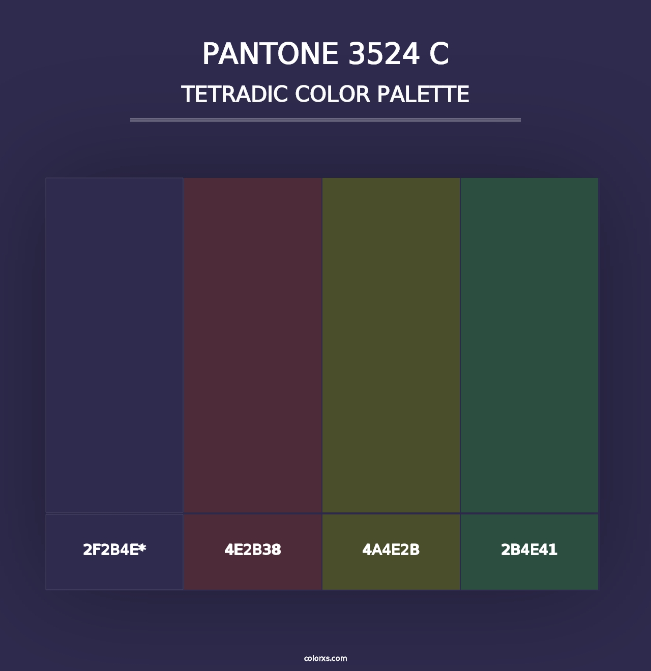 PANTONE 3524 C - Tetradic Color Palette